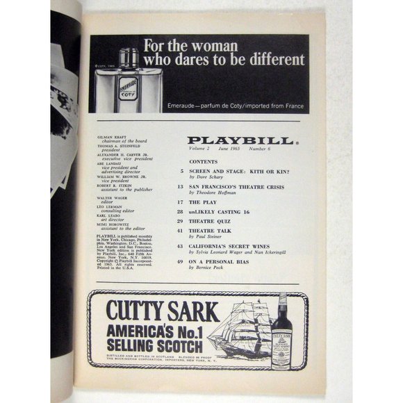 Bert Parks The Music Man Playbill June 1965 Gaylea Byrne Buffalo Bills Boulton - Picture 3 of 8